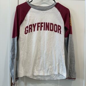 Warner Bros. Gryffindor Long Sleeve Shirt - White, Red, and Gray